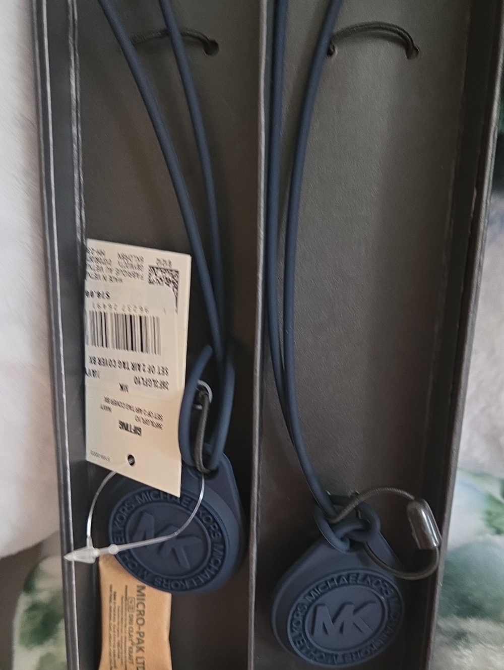 NWT Michael Kors Navy Air Tag Holders